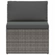 Pemberly Row Large Poly Rattan And Powder-Coated Steel Sofa Set in Gray