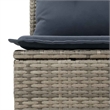 Pemberly Row Gray & Navy Poly Rattan Sofa Set With Cushions With Storage