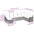 Pemberly Row Gray & Navy Poly Rattan Sofa Set With Cushions With Storage