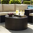 Pemberly Row 2-Piece Wicker Curved Patio Sofa Set in Brown/Sand
