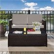 Pemberly Row 2-Piece Wicker Patio Sofa Set in Brown and Gray