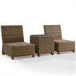 Pemberly Row 3 -Piece Wicker / Rattan Outdoor Chair Set in Gray/Brown
