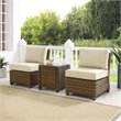Pemberly Row 3 -Piece Wicker / Rattan Outdoor Chair Set in Sand/Brown