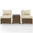 Pemberly Row 3 -Piece Wicker / Rattan Outdoor Chair Set in Sand/Brown