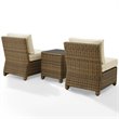 Pemberly Row 3 -Piece Wicker / Rattan Outdoor Chair Set in Sand/Brown