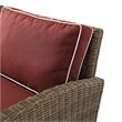 Pemberly Row 3 -Piece Wicker / Rattan Outdoor Chair Set in Red/Brown