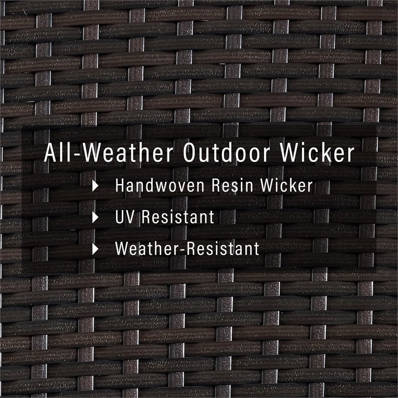 Pemberly Row 5-Piece Wicker / Rattan Conversation Set in Sand/Brown