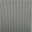 Pemberly Row Wicker Outdoor Sectional Corner Chair in Navy/Gray