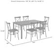 Pemberly Row 7-piece Modern Metal Outdoor Dining Set in Black