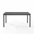 Pemberly Row Modern Metal Outdoor Dining Table in Matte Black