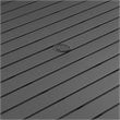 Pemberly Row Modern Metal Outdoor Dining Table in Matte Black