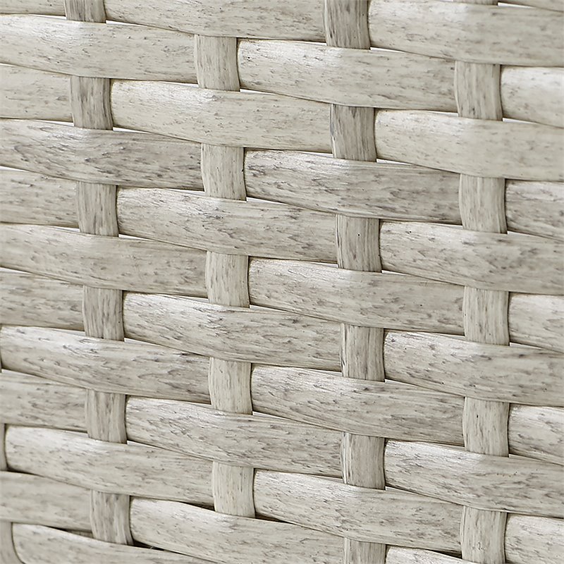 Pemberly Row 3-Piece Modern Wicker / Rattan Outdoor Chair Set in Gray