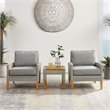 Pemberly Row 3-Piece Modern Wicker / Rattan Outdoor Chair Set in Gray