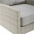Pemberly Row 3-Piece Modern Wicker / Rattan Outdoor Chair Set in Gray