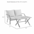Pemberly Row 2-Piece Modern Metal Conversation Set in Gray/Matte Black