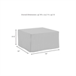 Pemberly Row Covers 5-Piece Vinyl Outdoor Sectional Cover Set in Gray