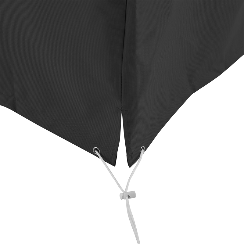 Pemberly Row Modern 3-Piece Outdoor Furniture Cover Set in Black