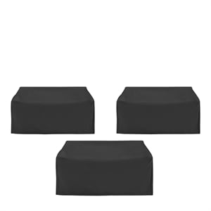 Pemberly Row 3-Piece Outdoor Sectional Furniture Cover Set in Black