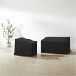 Pemberly Row Modern 2-Piece Outdoor Furniture Cover Set in Black
