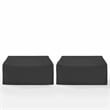 Pemberly Row 2-Piece Outdoor Loveseat Furniture Cover Set in Black