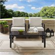 Pemberly Row 3-Piece Fabric Conversation Set in Oil Bronze/Oatmeal
