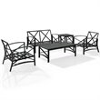 Pemberly Row 5-Piece Fabric Sofa Set in Oil Rubbed Bronze/Mist Green