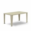 Pemberly Row Modern 5-piece Patio Dining Set with Armchairs in Natural