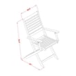 Pemberly Row Outdoor Table with 6 Outdoor Patio Armchairs in Natural Oil Finish