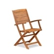 Pemberly Row Contemporary 5-Piece Patio Garden Table Set in Natural Oil