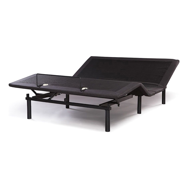 Pemberly Row Transitional Adjustable Bases Queen Metal Zero-Clear Base in Black