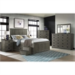 Pemberly Row Traditional Bedroom Wood Dresser Mirror in Pewter