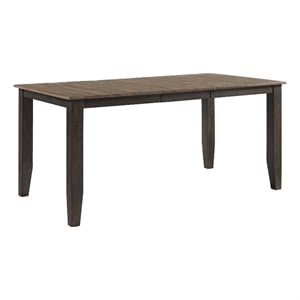 Pemberly Row Transitional Wood Counter Table in Black/Walnut