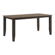 Pemberly Row Transitional Wood Counter Table in Black/Walnut