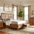Pemberly Row Bedroom Transitional Wood Landscape Mirror in Ash