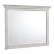 Pemberly Row Transitional Bedroom Wood Landscape Mirror in White