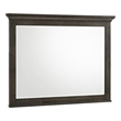 Pemberly Row Contemporary Bedroom Wood Landscape Mirror in Charcoal