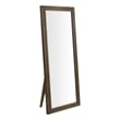 Pemberly Row Bedroom Transitional Wood Floor Mirror in Oak Finish