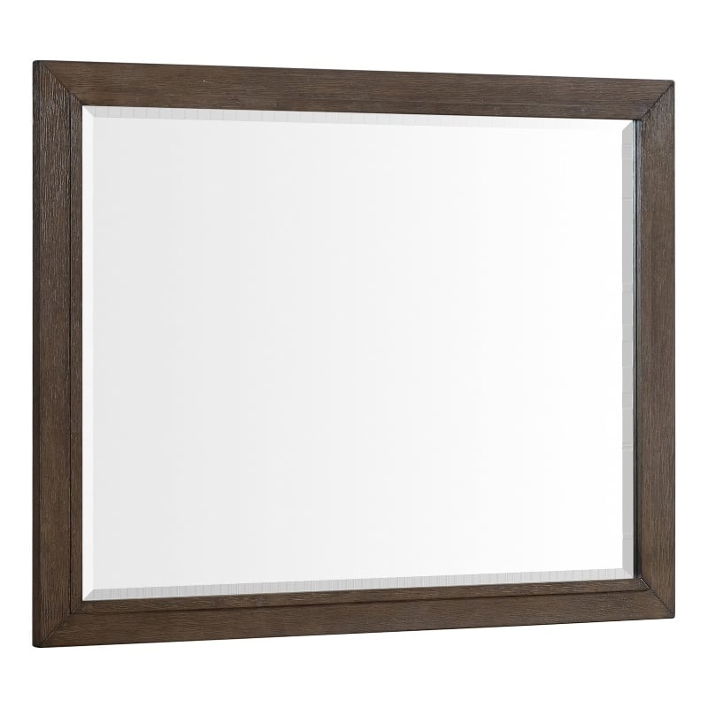 Pemberly Row Bedroom Transitional Wood Dresser Mirror in Oak