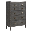 Pemberly Row Bedroom 5-Drawer Transitional Wood Chest in Gray
