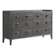 Pemberly Row Bedroom 6-Drawer Transitional Wood Dresser in Gray