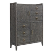Pemberly Row Transitional Bedroom 6-Drawer Wood Gentleman's Chest in Gray