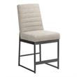 Pemberly Row Fabric and Metal Counter Stool in Dune Beige (Set of 2)