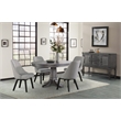 Pemberly Row Transitional Transitional Upholstered Chair in Pewter (Set of 2)
