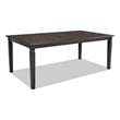 Pemberly Row Farmhouse Wood Dining Table in Black/Charcoal Finish