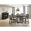 Pemberly Row Transitional Wood Lattice Back Stool in Brown/Pecan (Set of 2)