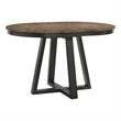 Pemberly Row Round Transitional Wood Counter Table in Brown/Pecan