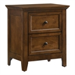 Pemberly Row Transitional Youth 2-Drawer Wood Nightstand in Brown