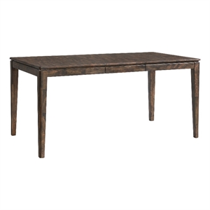Pemberly Row Contemporary Wood Counter Table in Brown Finish