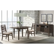 Pemberly Row Contemporary Wood Drop Leaf Table in Brown Finish