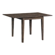Pemberly Row Contemporary Wood Drop Leaf Table in Brown Finish